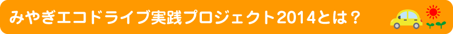 みやぎエコドライブ実践プロジェクトとは？