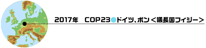 2017年　COP23 (ドイツ、ボン＜議長国フィジー＞)